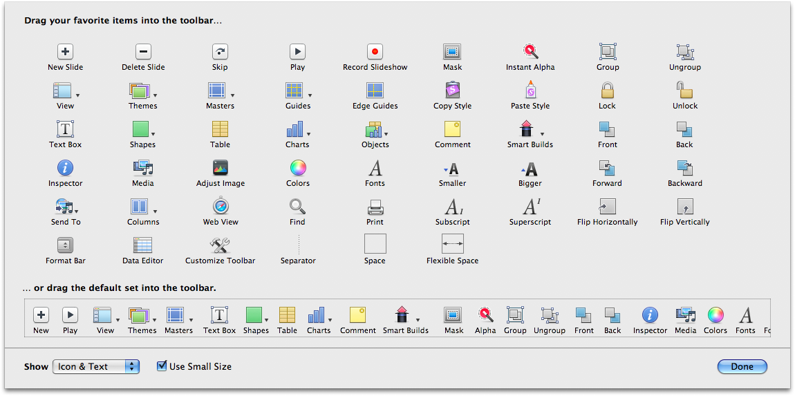reorganize mac toolbar icons